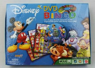 Disney Dvd Bingo Game 100 Complete Vguc Movie Clips 2 - Sided Cards Travel Case