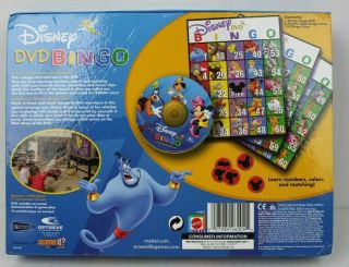 Disney DVD Bingo Game 100 Complete VGUC Movie Clips 2 - Sided Cards Travel Case 2