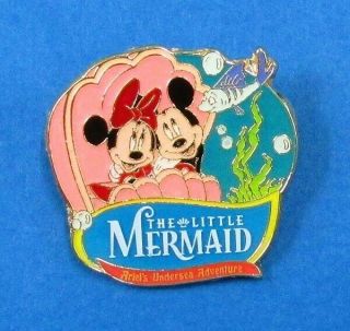 Disney Pin Dlr - California Mickey And Minnie Riding Ariel 