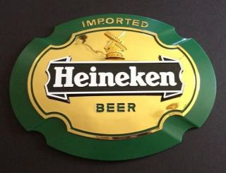 Heineken Beer Signs - " Imported Heineken Beer " - Nos - Wall Bar Man Cave