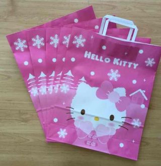 Sanrio Hello Kitty Holiday 2014 5pc Paper Gift Shopping Bags