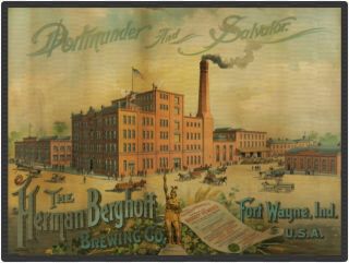 Herman Berghoff Brewing Fort Wayne,  In 9 " X 12 " Sign