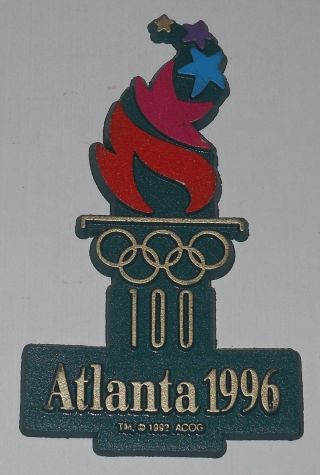 Vintage Atlanta 1996 Olympics 100 Year Collectible Refrigerator Magnet 154