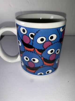 Nwob Sesame Street General Store Grover Face Ceramic Mug 12oz.  Rare Find