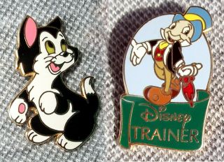 Figaro And Jiminy Cricket Pins From Pinocchio Movie Cast Member Disney Cat