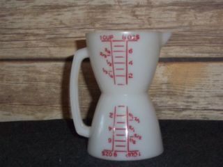 Vintage Tupperware 1 Cup Wet Dry Double Measuring Cup 860 Measur - Twin