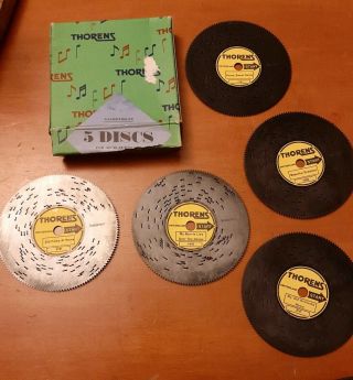 5 Folk Song Discs Disks Songs For Thorens Ad 30 Music Box
