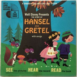 Walt Disney Hansel And Gretel Disneyland Record And Book 317 / Minus (m -)