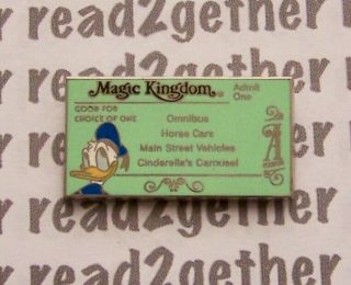 Disney Pin Wdw Cast Lanyard Series 3 Magic Kingdom Ticket A Donald Duck