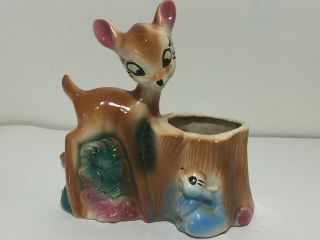 Walt Disney Bambi Thumper Ceramic Planter Vintage 1940 