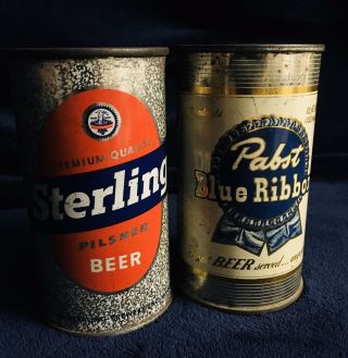 Two 1950’s Flat Tops Sterling And Pabst Blue Ribbon