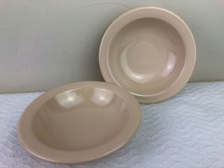 Vintage Boontonware Melmac 301 - 5 Tan 5 " Fruit Bowls Set Of 2