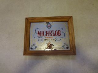 Vintage Michelob Beer " Since 1896 " Mirrored Sign By Stamford Art,  Canada - Exc