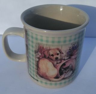 Best Of Friends Kitten Puppy Cat & Dog By Debbie Cook Coffee Tea Cocoa Cup Mug