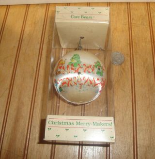 Vintage 1984 American Greetings Care Bears Satin Ball Merry Christmas Ornament