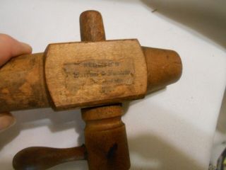 Vintage Redlich ' s Wood Tap Spigot Wine Beer Whiskey Barrel Wooden Keg 9 1/2 