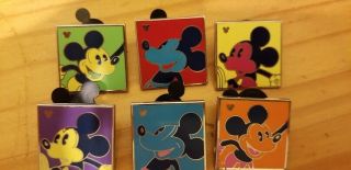 Disney Pin - Hidden Mickey - Neon Mickey Mouse - Andy Warhol Color Type