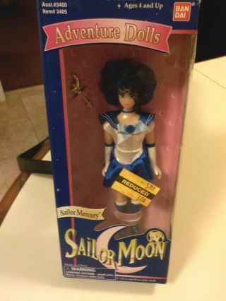 Vintage 1995 Bandai Sailor Moon Adventure Doll 6 " Figure 3405 Sailor Mercury