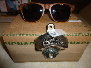 Big Sky Brewing Company Wall Mount Opener And Sunglasses