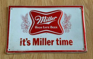 Vintage Miller High Life Beer Metal It 