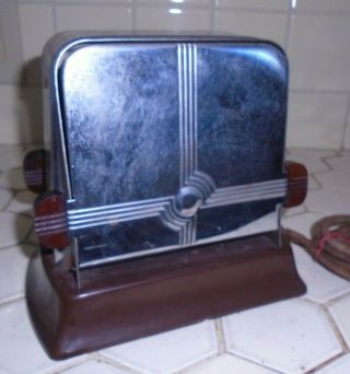 Antique Vintage Electric Toaster 2 - Slice Flopper Art Deco Reverso Knapp Monarch