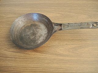 Vintage Tin 6 " Camping Fry Pan/skillet - Cold Handle - Hole For Hanging