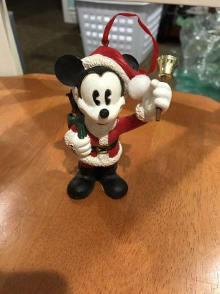 Disney Mickey Santa Resin 5” Ornament Kurt S Adler