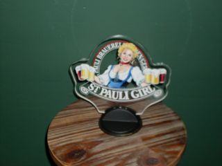 2001 St.  Pauli Girl Table Top Lighted Sign.  No Cord.  9 - 1/4 " Tall.