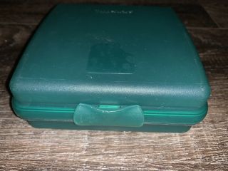 Tupperware Sandwich Holder Keeper Hinged 3752 Green Container