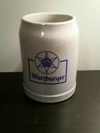 Vintage West German Wurzburger Stoneware Beer Stein Mug.  5 Liter