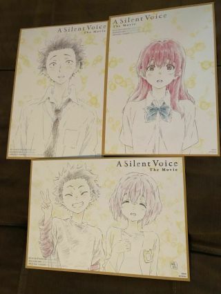 A Silent Voice The Movie - Promotional Artwork Set Of 3 Character Portraits