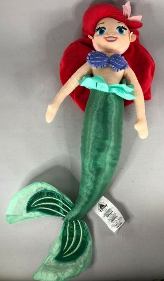 Disney Store The Little Mermaid Ariel Plush Soft Toy Doll Stuffed 22 " Great