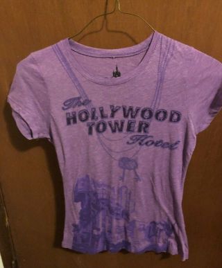 Disney Parks The Hollywood Tower Hotel Tower Of Terror Tee Shirt Womens M Medium