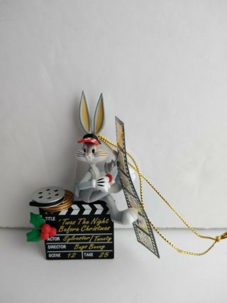 Looney Tunes Bugs Bunny Editing Film Twas The Night Before Christmas Ornament