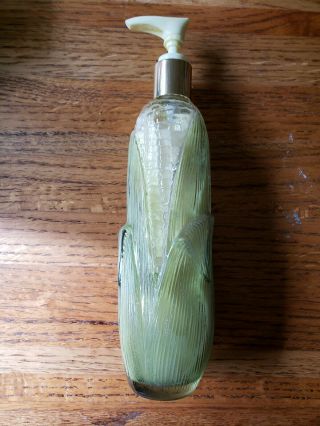 Avon Golden Harvest Glass Ear of Corn Hand Lotion or Soap Dispenser Bottle 1977 2
