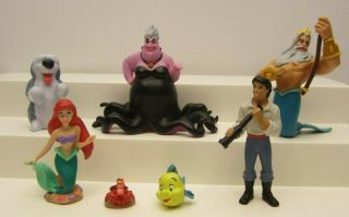 Disney Little Mermaid Vietnam Toy Figures Set Cake Topper 7 Pc Ariel Ursula Eric
