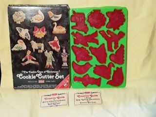 Vintage 1978 Chilton " The Twelve Days Of Christmas Cookie Cutter Set Of 12 W/box