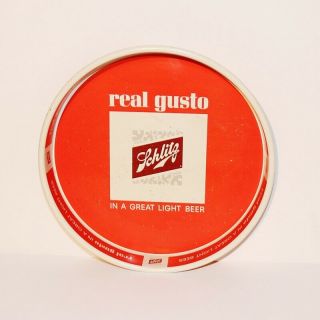 Schlitz Beer Tray - Real Gusto - Red