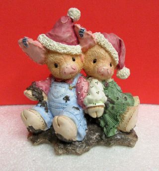 This Little Piggy We Squish You A Merry Christmas Tlp Pig Enesco Figurine