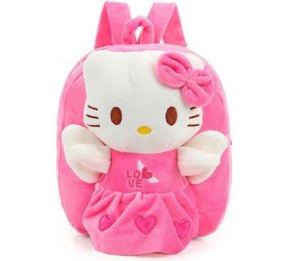 Cute Pink For Hello Kitty Backpack Girls Preschool Bag Plush Schoolbag Kids Bag