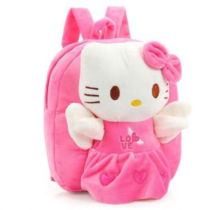 Cute Pink For Hello Kitty Backpack Girls Preschool Bag Plush Schoolbag Kids Bag 2