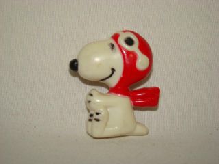 Vtg Peanuts Snoopy Red Baron Pin Brooch 1965