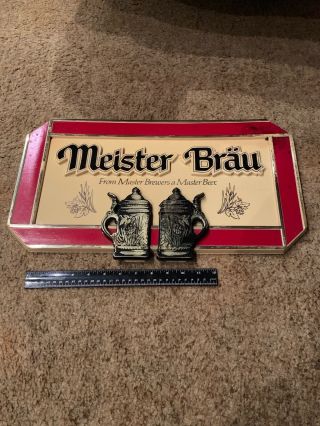 Meister Brau Beer Vintage Beer Plastic Sign.  No Light.  From Master Brewers