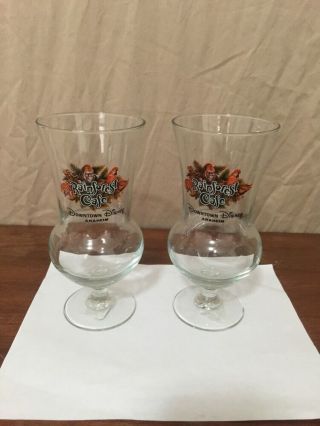 Downtown Disney Rainforest Cafe Hurricane Glass (set Of Two)
