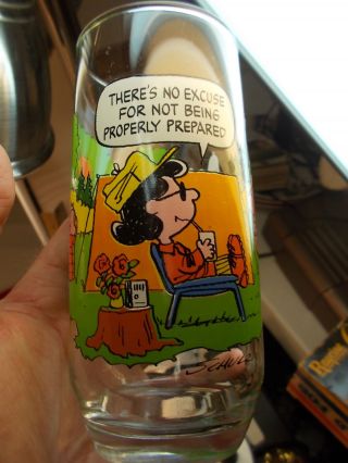 , OLD VTG 1968 CHARLIE BROWN & PEANUTS DRINKING GLASS 2