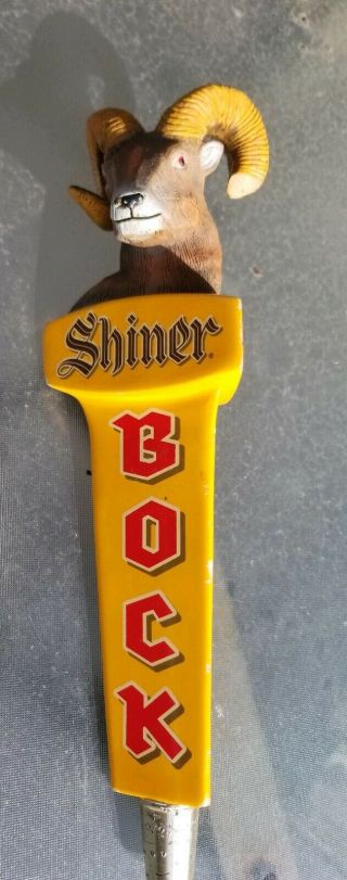 Shiner Bock Texas Ram Head Beer Tap Handle