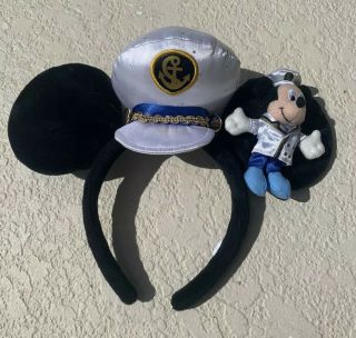 Disney Sea Headband Tokyo Disney Resort Captain Mickey Ears Nautical Hat Japan