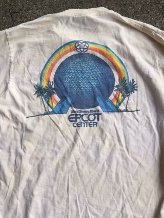 Vintage 1982 Walt Disney World Epcot Center Long Sleeve Shirt Size Large