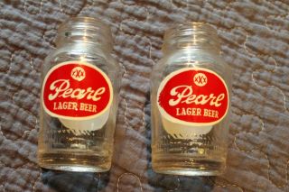 Vintage Pearl Lager Beer Xxx Salt & Pepper Shaker Pair No Lids