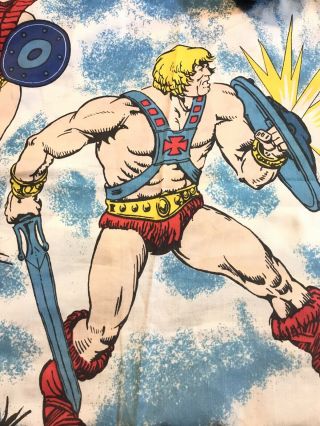 Vintage 1983 He - Man Masters Of The Universe Twin Bed Sheets Fitted Sheet Only